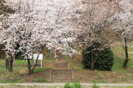 お富士山古墳の神社への石段