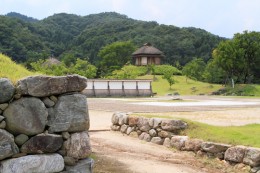 楽山園梅の茶屋遠望