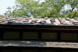 旧茂木家住宅の板葺屋根